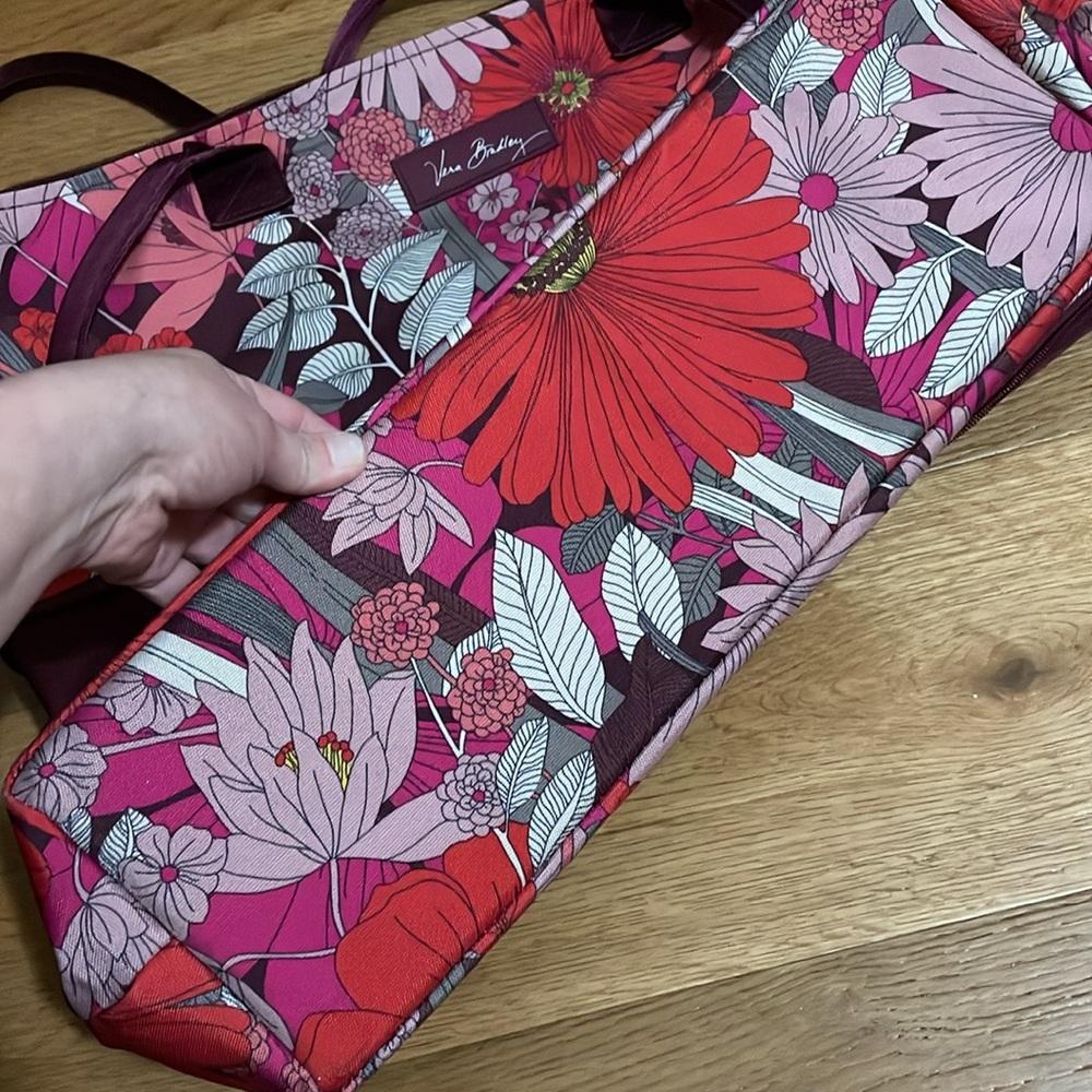 Vera Bradley Floral Tote Bag - Pink and Red - Picture 3 of 10